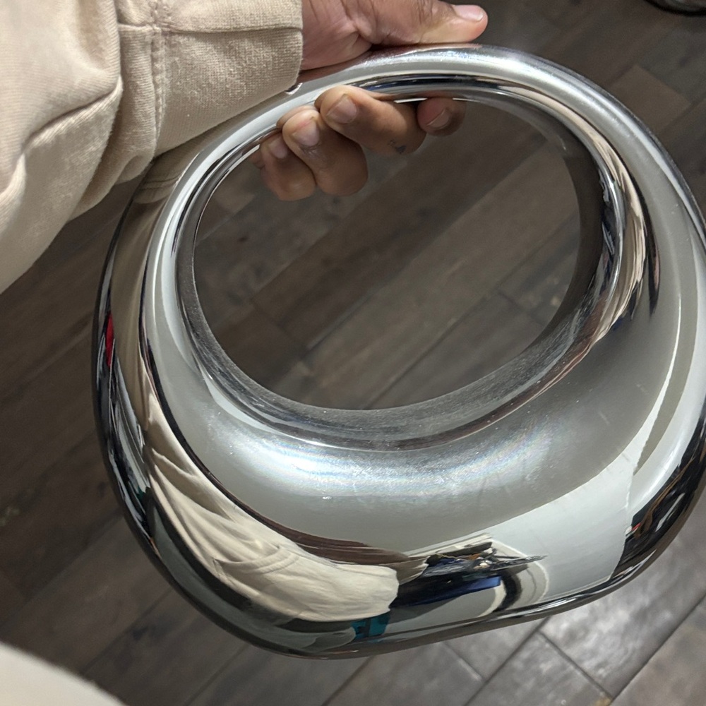 Sleek Silver Handbag